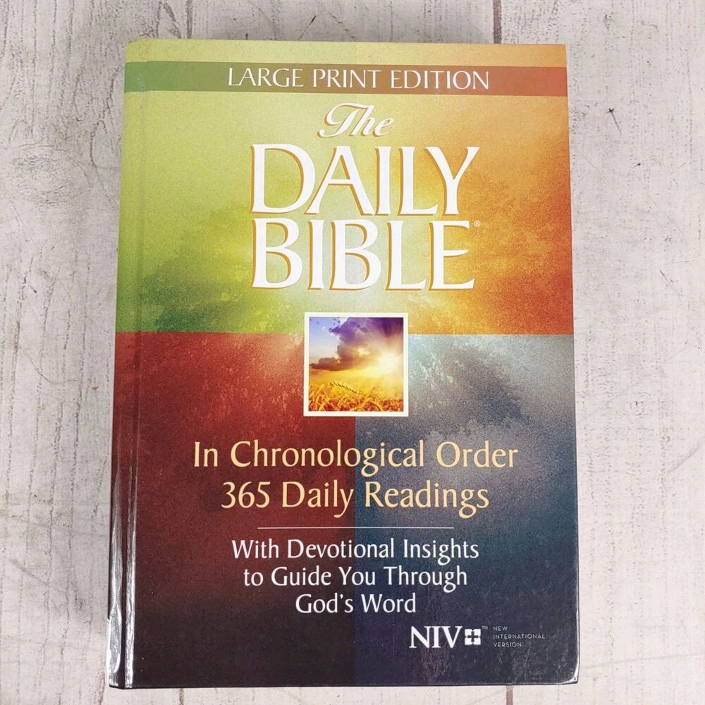 The Daily Bible LARGE PRINT In Chronological Order - 365 Daily Readings NIV 1984